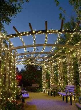 厂家现货200LED太阳能圣诞装饰灯灯户外串花园派对婚礼防水庭院