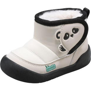 牧童宝宝雪地靴男2025冬季新款女童软底婴儿鞋子加绒保暖学步棉鞋