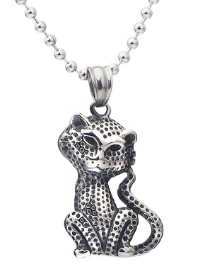 吊坠钛钢小猫咪盾牌十二星座饰品