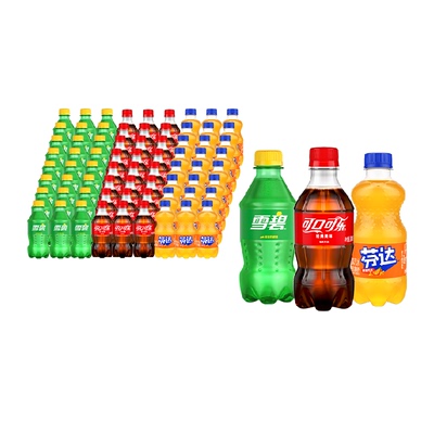 可口可乐碳酸饮料300ml*24罐*3箱
