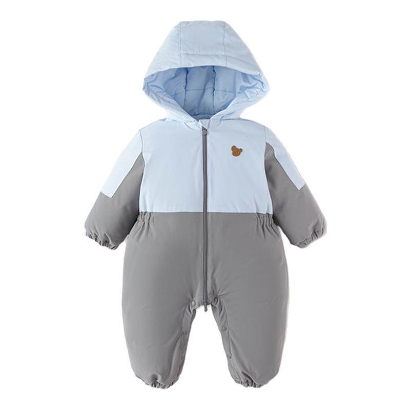 巴拉巴拉宝宝羽绒连体衣外出服厚