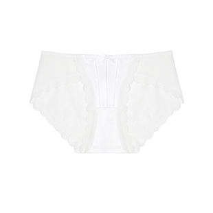 DPLAYSWEET【10A抗菌】舒适蕾丝缎面三角裤低腰蚕丝抗菌裆底内裤