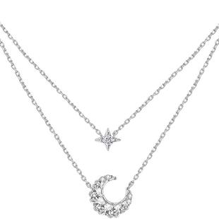 Fanci范琦【幻梦心月系列】双层项链银女小众送女友新年生日礼物