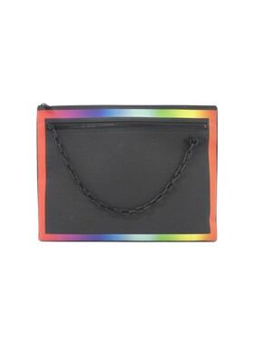 中古LV路易威登女包A级95新Taiga Rainbow 手拿包高级RECLO正品