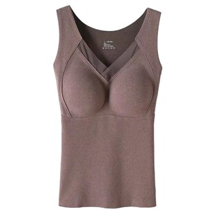 2025冬石墨烯保暖内衣女带胸垫加绒加厚内搭打底衫发热秋衣裤套装