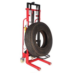 鹰翔达轮胎堆高机电动液压220V搬运车4米升降机汽修补胎装卸专用