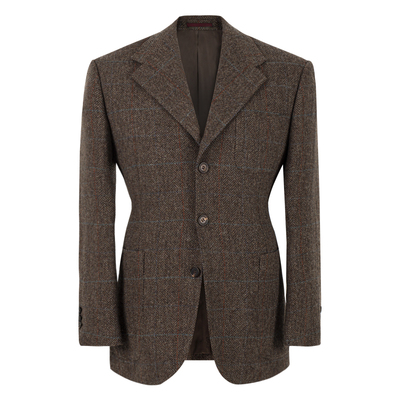CULTUM全羊毛人字纹复古优雅西服