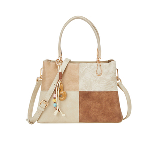 意尔康女包新款托特包拼色手提包时尚质感单肩包斜挎妈妈生日礼物