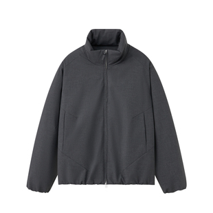 WHIMNOTION 25AW「立体分割结构」3M新雪丽羊毛混纺立领棉服夹克