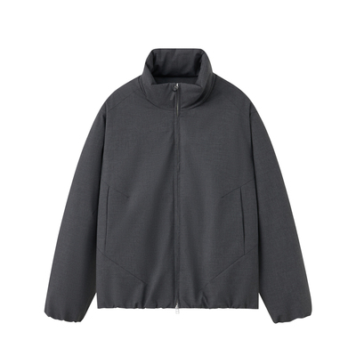 WHIMNOTION 25AW「立体分割结构」3M新雪丽羊毛混纺立领棉服夹克