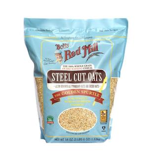 美国鲍勃红磨坊钢切燕麦粒米Steel Cut Oats代餐粥粗粮1.53KG整箱