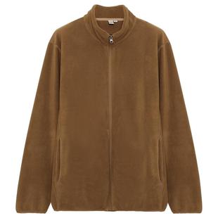 鸭鸭摇粒绒外套男秋冬款加厚加绒保暖户外抓绒衣休闲宽松开衫大码