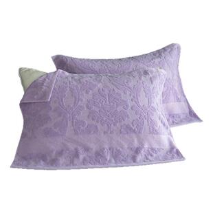 安懒懒 老式枕巾提花毛巾款纯棉毛圈全棉一对家用柔软毛巾50x80cm