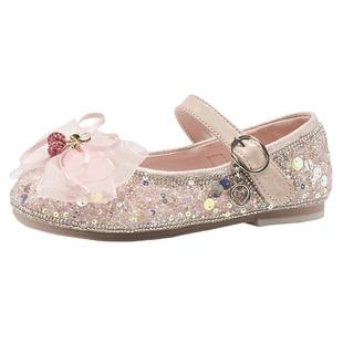 他她童鞋女童公主鞋2026春季新款女宝宝儿童单鞋小女孩闪闪水晶鞋