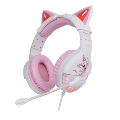 宏碁猫耳朵有线耳机带麦电竞游戏