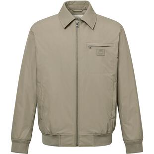 【翻领棉服】Hazzys哈吉斯春季男士通勤休闲保暖拉链夹克外套上衣