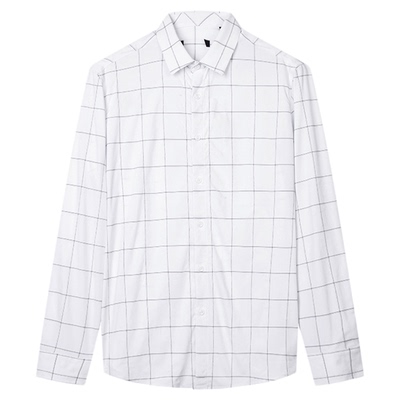 长袖休闲衬衣品牌剪标男装尖领