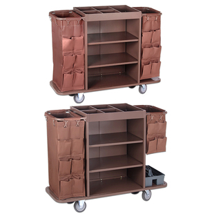 客房布草车酒店工作车宾馆清洁车打扫卫生手推车保洁车收纳服务车