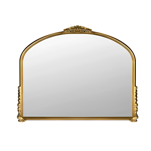 法式高级异形壁挂镜复古带灯浴室镜除雾智能镜子美式化妆台梳妆镜