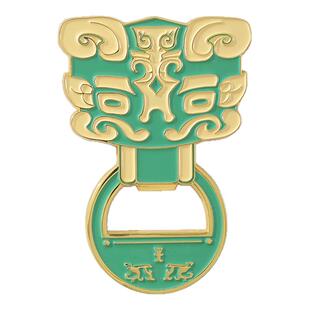 山东省滕州市博物馆滕侯鼎饕餮纹冰箱贴开瓶器金属城市文创纪念
