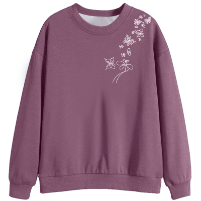 加厚中年妈妈装宽松保暖圆领卫衣