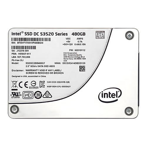 Intel/英特尔S3520 480G企业级固态硬盘SSD S4500/S3510/S4510480