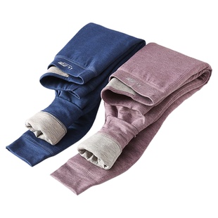 陆陆福棉裤男童冬季加厚三层蚕丝德绒女童夹棉保暖裤高腰打底裤子