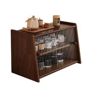 实木化妆品收纳盒梳妆台圣诞礼物桌面置物架护肤品防尘首饰收纳柜