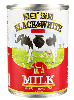 黑白淡奶商用400g*6罐有开罐器