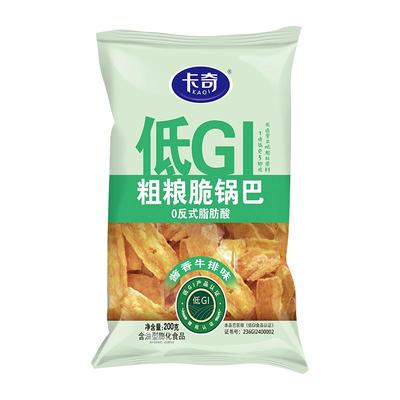 卡奇粗粮脆锅巴200g香辣味牛排味杂粮休闲锅巴零食大包装