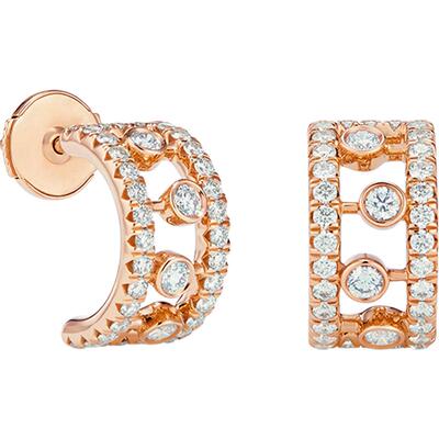 debeers戴比尔斯钻石玫瑰金耳环