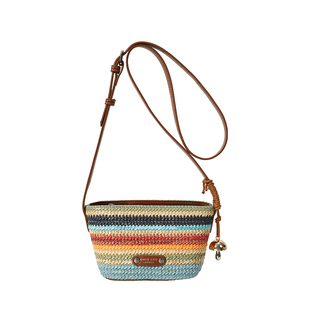 南风Chio2nd 盛夏彩虹小托特包包女2026超火编织包质感单肩斜挎包