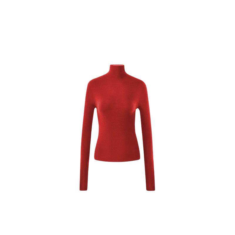 【可机洗澳洲进口100%美丽诺羊毛】欧时力毛衣女无缝一体24秋新款