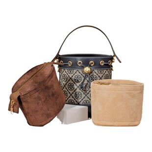 适用tb汤丽柏琦内胆包中包收纳大Tory Burch水桶老花内袋女包撑型