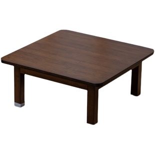 黑胡桃色楠竹炕桌实木方桌长方形床上学习桌饭桌榻榻米小茶几矮桌