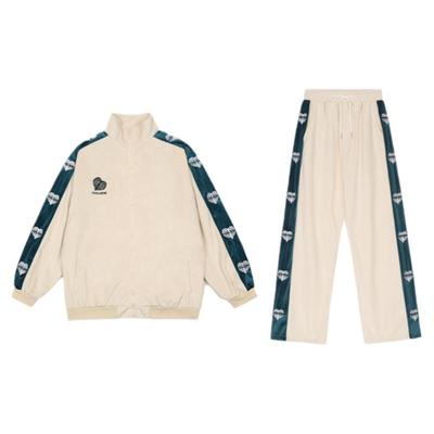 悟空有货爱心刺绣拼接潮牌夹克