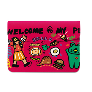 SUYA苏雅趣味插画笔记本电脑包适用苹果macbookair14英寸内胆包华为matebook13联想小新米16保护套15.6防震3