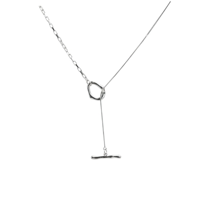 韩国轻奢简约长款小众项链男女