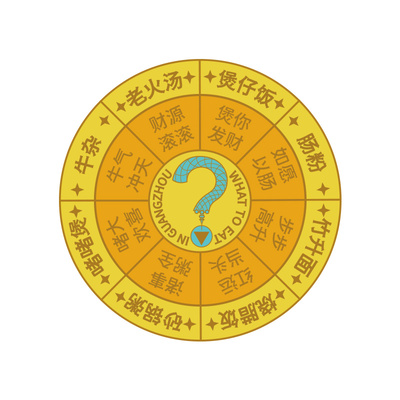 1200广州文创冰箱贴伴手礼纪念品广州塔运势旋转冰箱贴乐活食广州