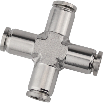 不锈钢快插接头高压气动四通