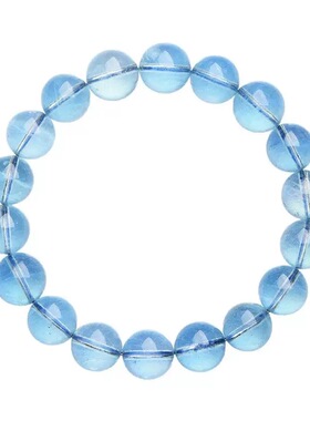 海蓝宝天空蓝冰种水晶手串