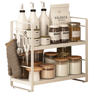 小型调料置物架厨房架子台面油盐酱醋收纳窄转角调味品调料架家用