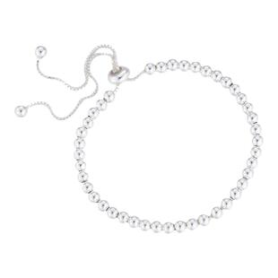 小银珠可调抽拉式纯银手链女轻奢小众精致串珠转运珠闺蜜手串手饰