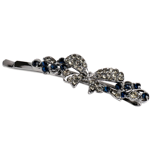 高档刘海对夹侧边夹碎发一字发夹成人镶水钻精致中老年妈妈发饰品