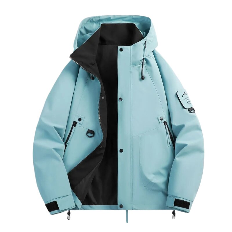 春秋连帽防水登山冲锋衣