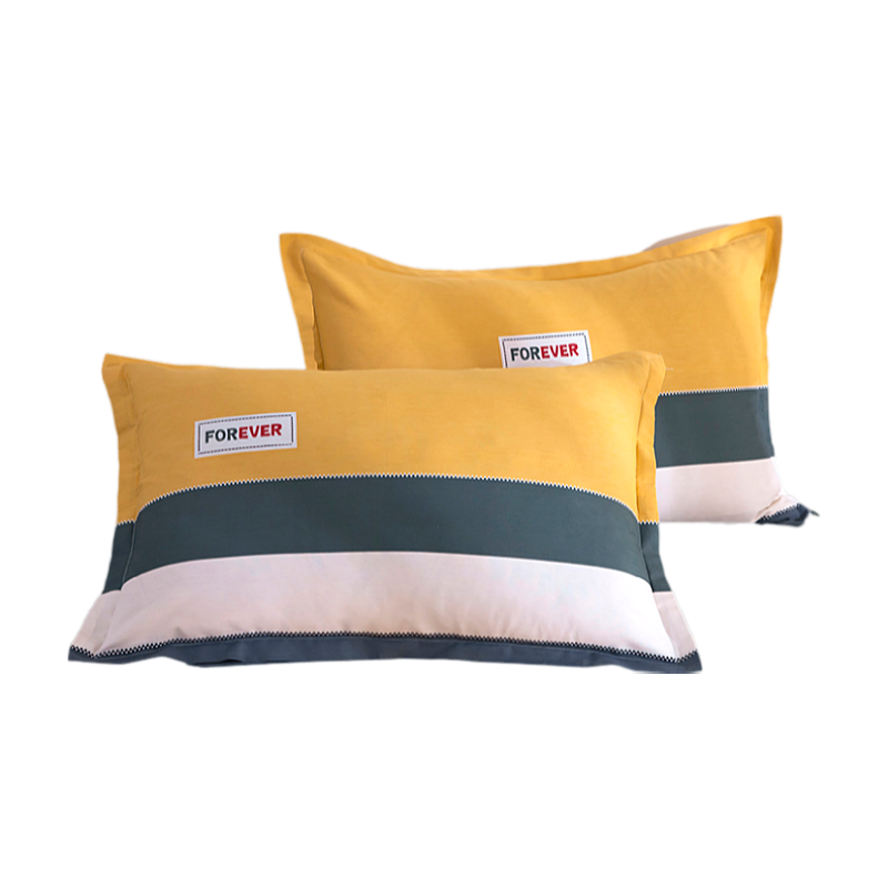 100全棉枕套一对装加厚单双人枕皮家用纯棉枕头芯套48x74cm拉链款