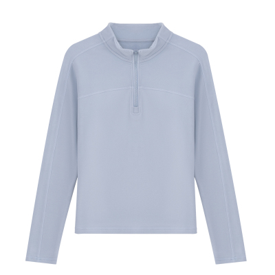 双面德绒半拉链高领打底衫