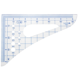 日本进口可乐Clover方眼三角比例尺 服装制图打版缩放尺1/4 1/5