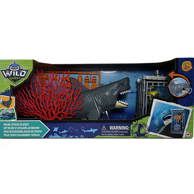 集多美嘴巴可动大白鲨海洋模型