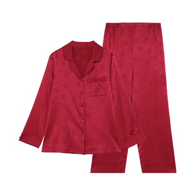 安莉芳2026本命年轻奢桑蚕丝家居服女长袖长裤睡衣套装EL01154